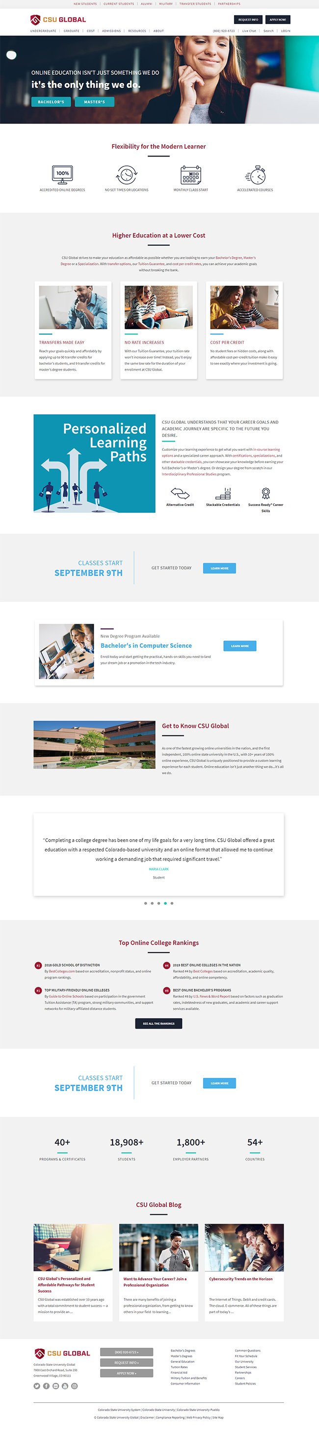 CSU-Global New Homepage